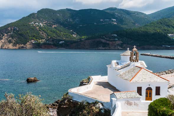 Visite dans Skópelos, Pyrgos et de la plage Panormos
