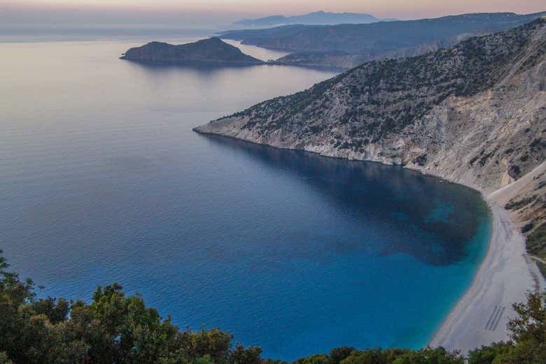 Vistas da baía de Kefalonia