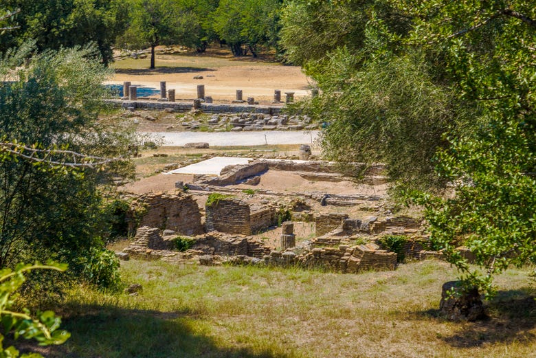 Exploring the ancient ruins of Olympia