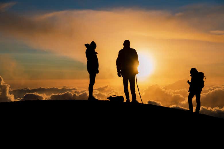 Un atardecer mágico en el volcán Acatenango