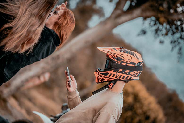 Taking a break during the tour