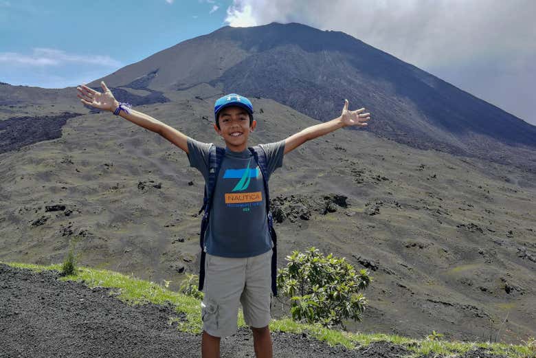 Vistas desde la ladera del volcán