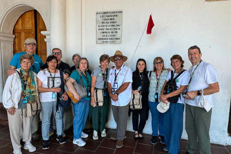 Grupo durante la visita Chichicastenango