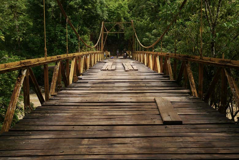 Enjoying the hike in Semuc Champey