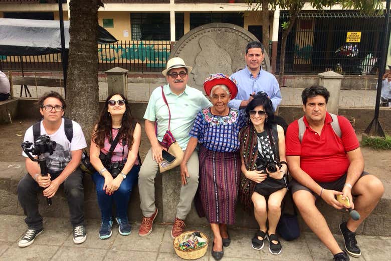 Una foto en grupo en Santiago Atitlán