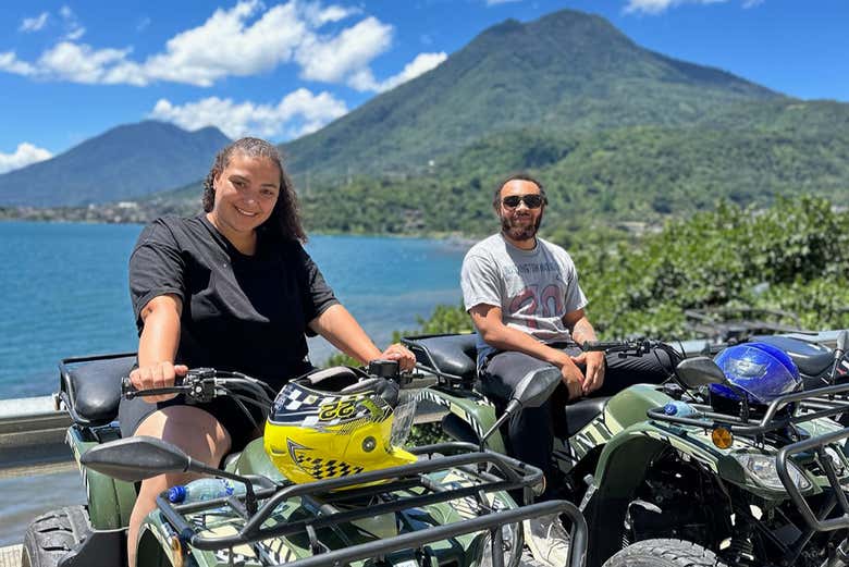 Take in the views of Lake Atitlán and the Volcán San Pedro
