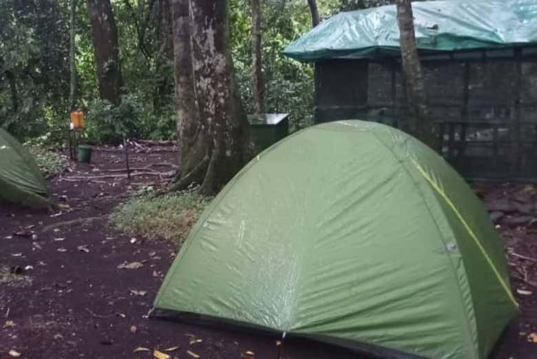 Tiendas de campaña en las que dormiremos