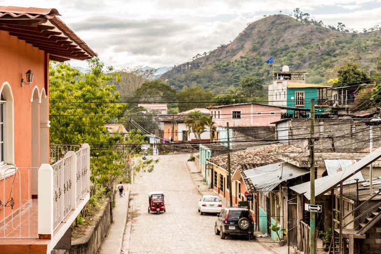 Calle alta di Copán