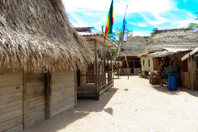 Poblado en Cayos Cochinos