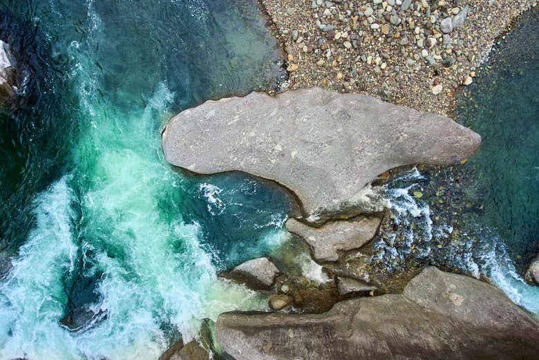 Vista aerea del fiume Cangrejal 