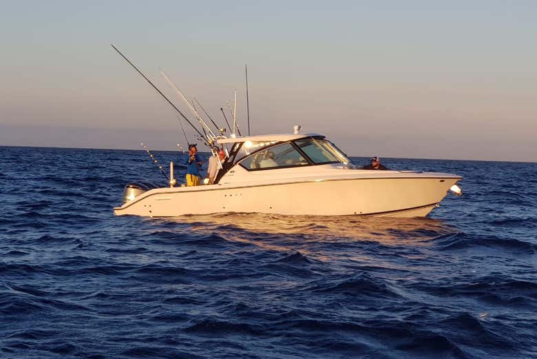 Paseo en barco al atardecer