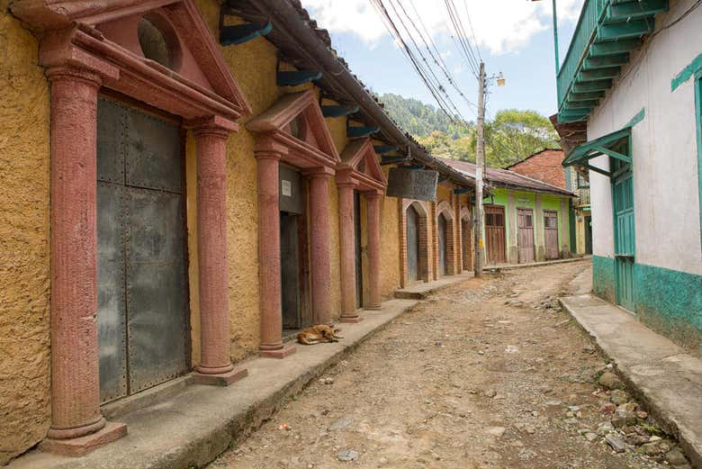 Colonial buildings in San Juancito