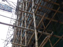 Bamboo scaffolding