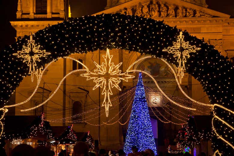 Árbol de Navidad en Budapest