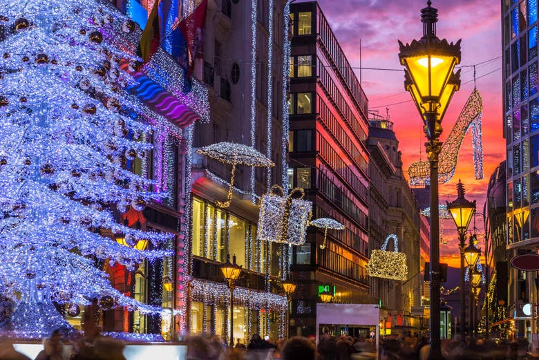 Decoraciones navideñas en Budapest