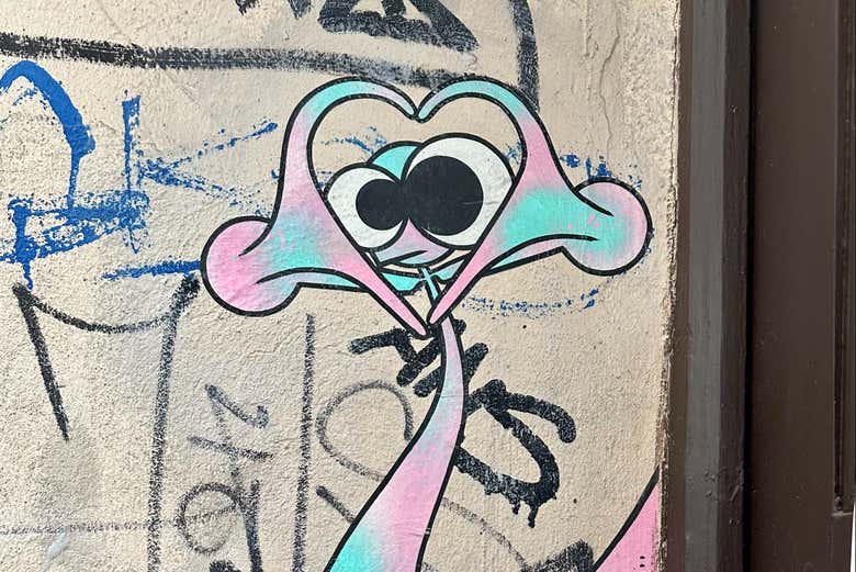 L'une des œuvres de street art