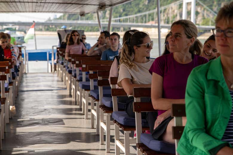 Disfrutando del paseo en barco