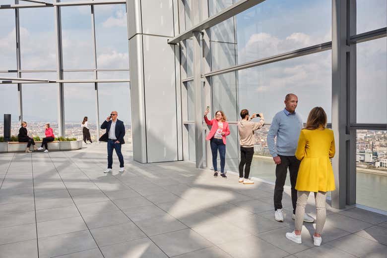 En la plataforma de observación