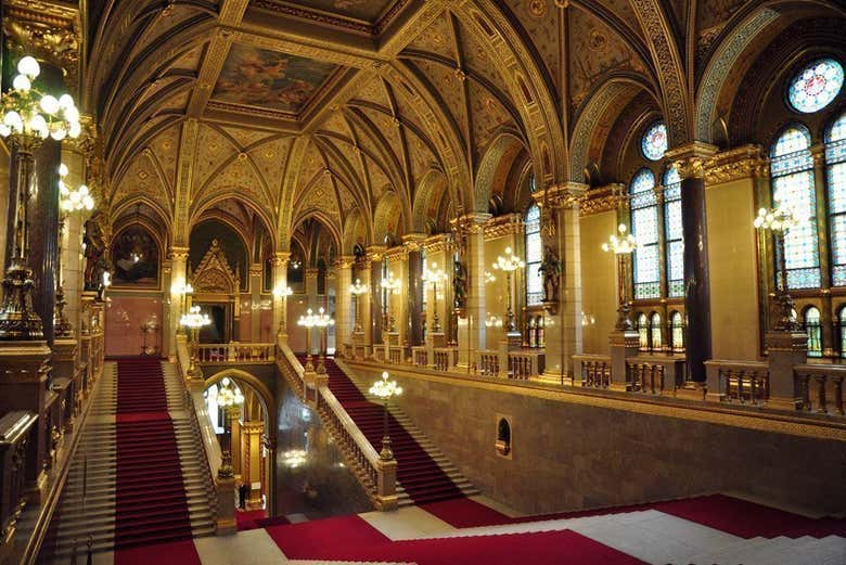 Interior del Parlamento de Budapest