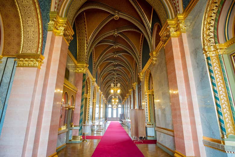 Pasillos en el interior del Parlamento