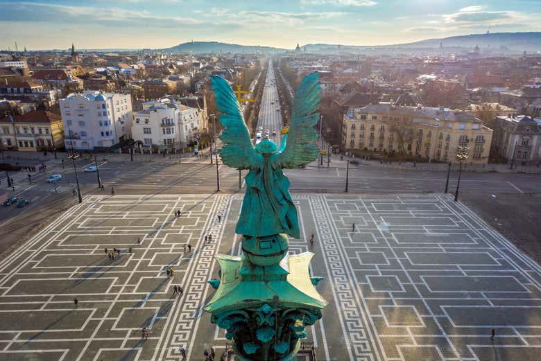 Vista aérea de la avenida Andrássy