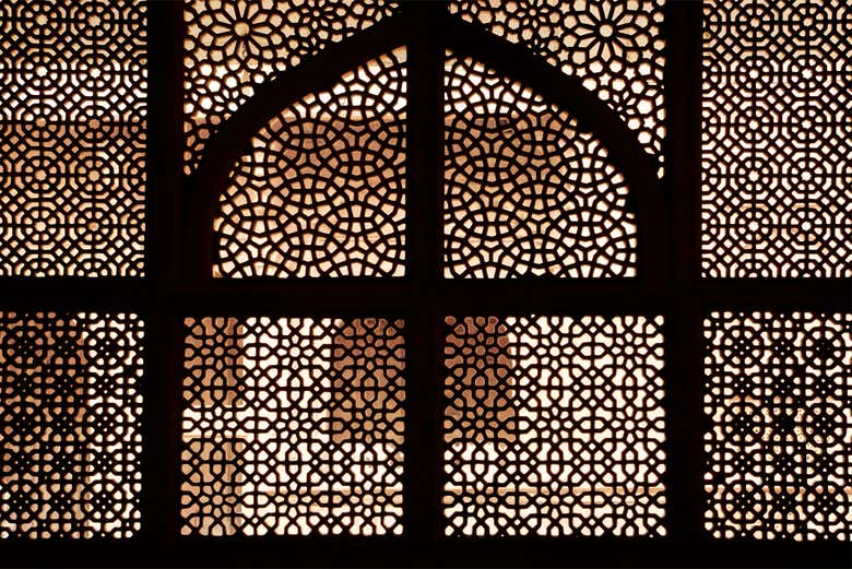 Detalles de la tumba de Salim Chishti