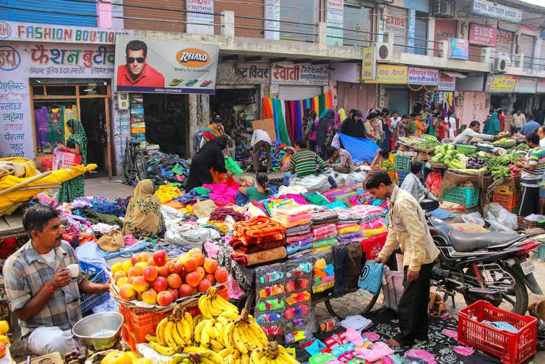 Mercado em Agra