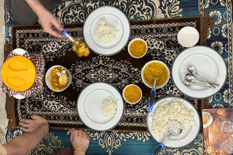 Hora de servir a comida