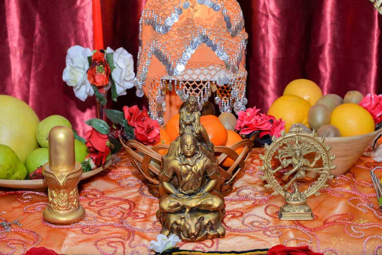 Sanctuaire traditionnel de Shiva dans les temples d'Agra