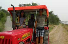 Balade en tracteur dans la campagne d'Agra