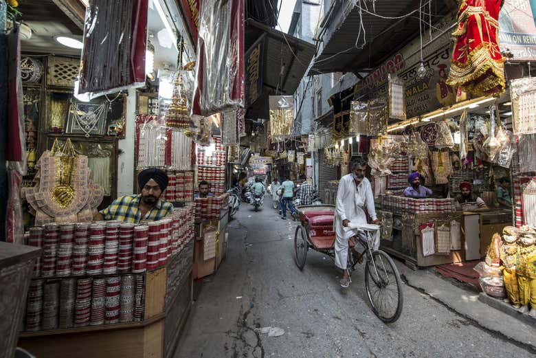 Strada tipica di Amritsar