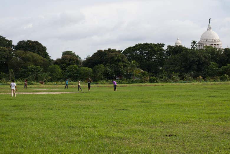 Parque Maidan, junto al Fort William de Calcuta