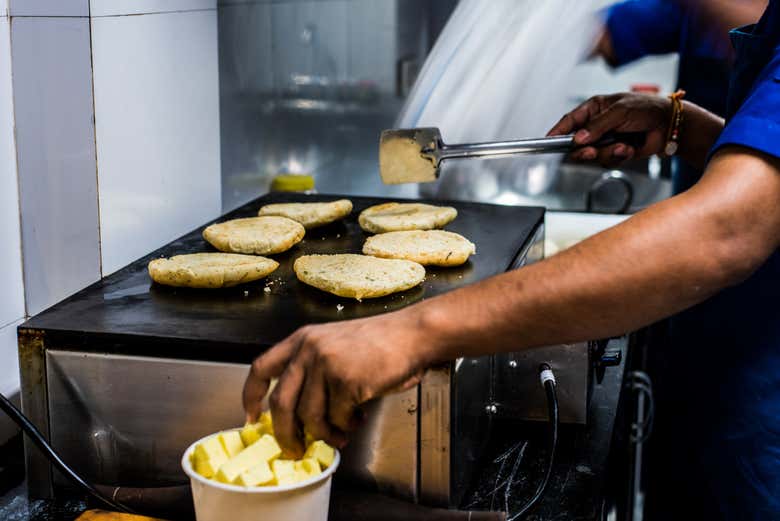 La préparation du paratha