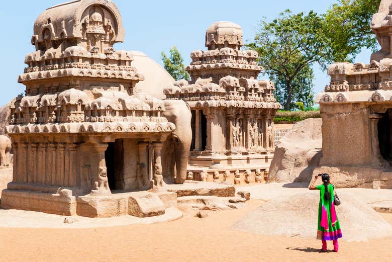 Visitando el conjunto de Pancha Rathas