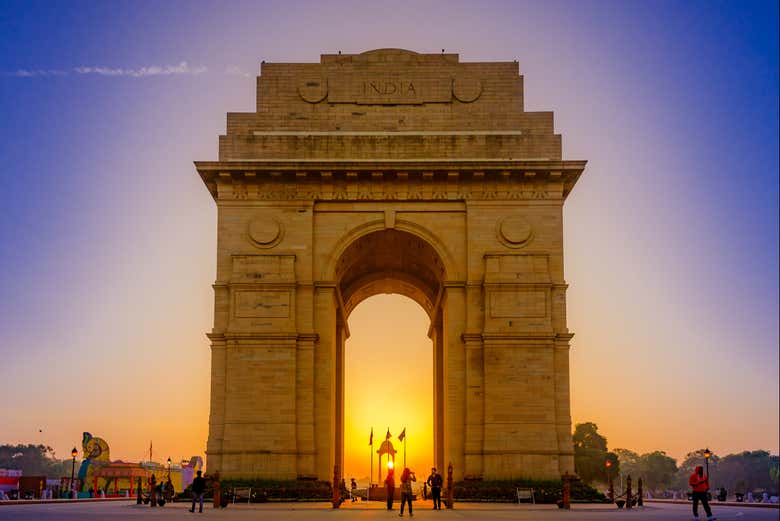 Panorámica del Arco del Triunfo de Delhi