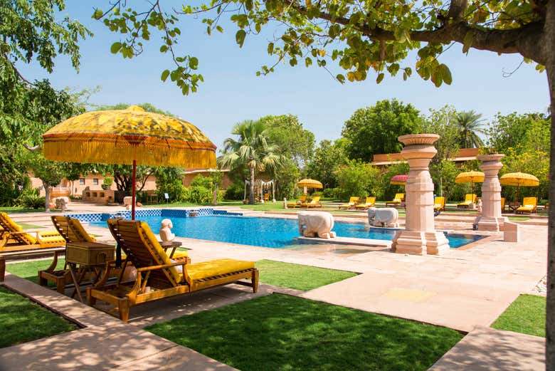 Piscina del hotel de Jaipur