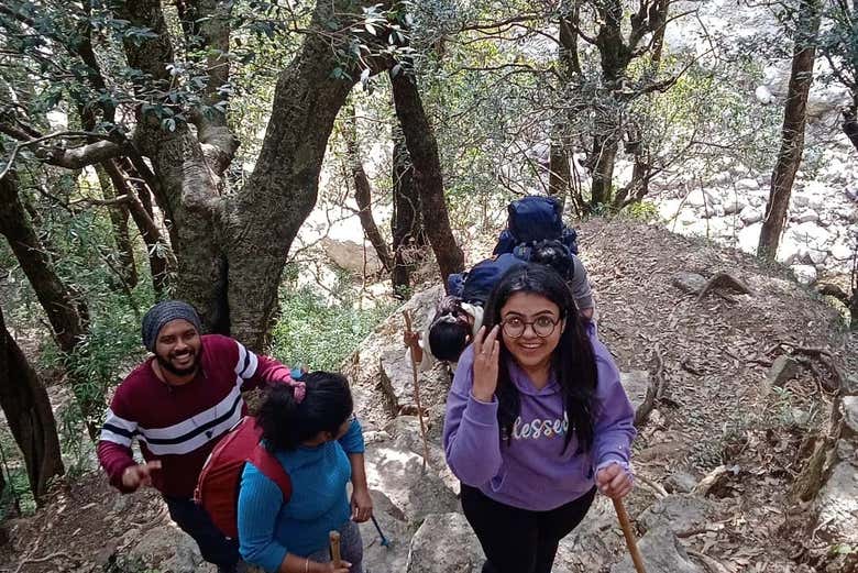 Disfrutando de la ruta de trekking
