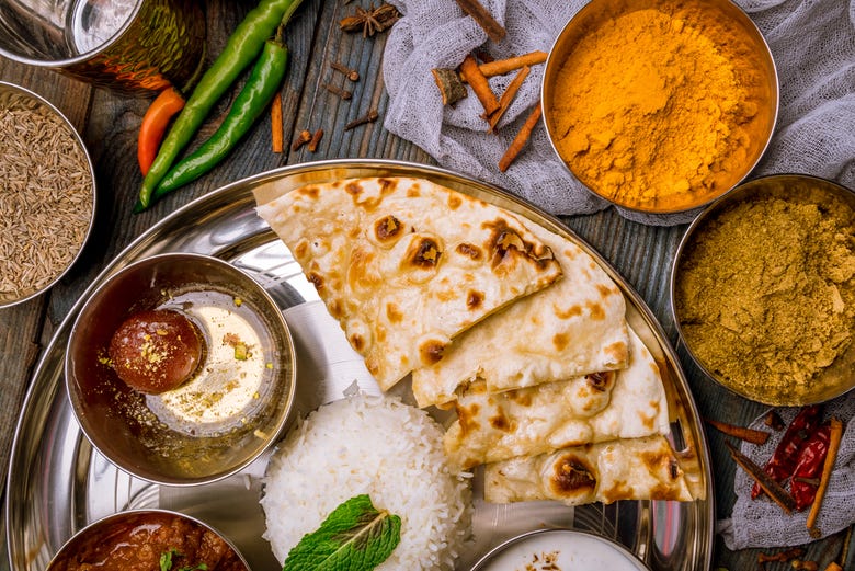 Repas indien typique