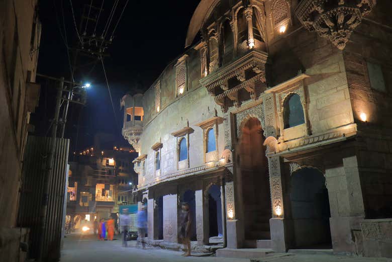 Une rue de Jodhpur dans la nuit