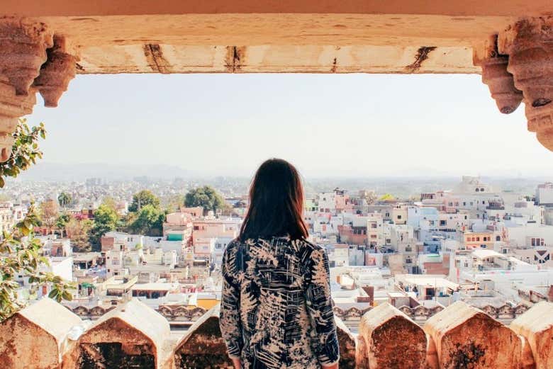 Apreciando las bonitas vistas de Jodhpur