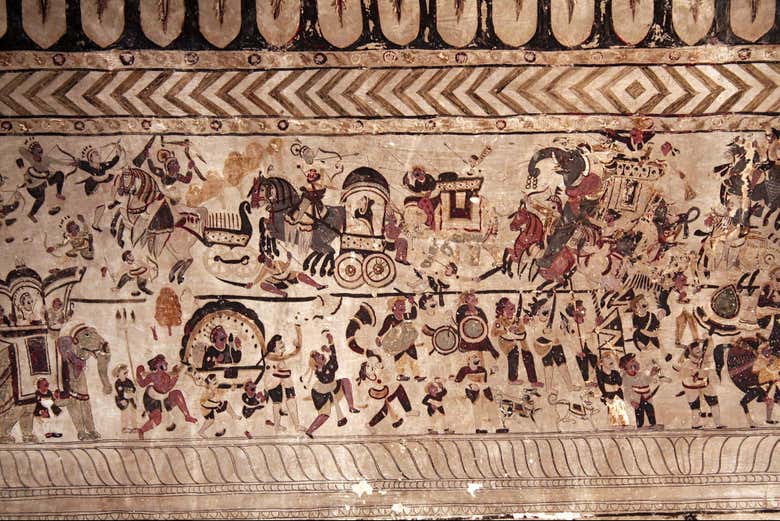 Antico dipinto a Orchha