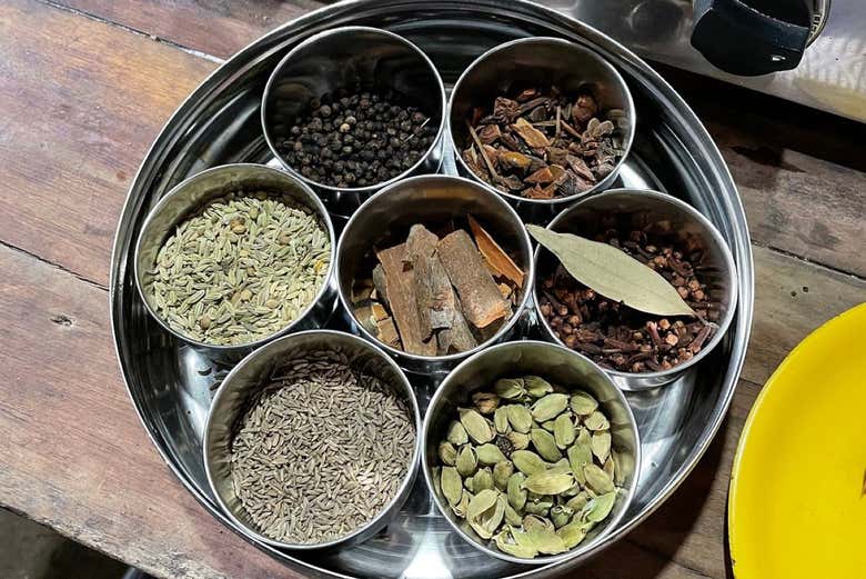 Les épices de la cuisine indienne du Kerala