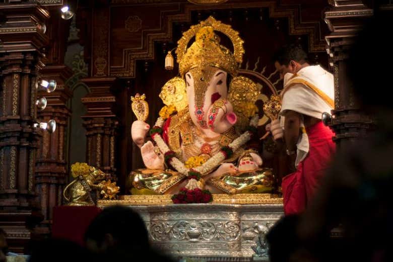 In the temple of Dagruseth Ganpati