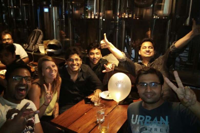 Durante el pub crawl