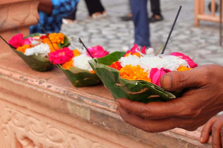 Ofrenda del ritual Aarti