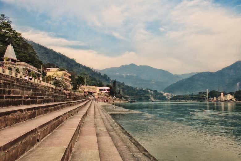 Orilla del río Ganges