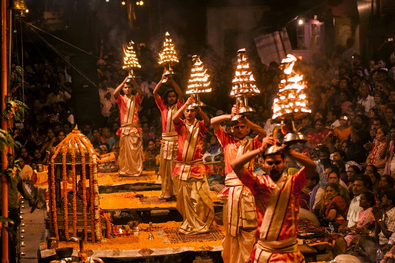 Sacred Aarti ceremony