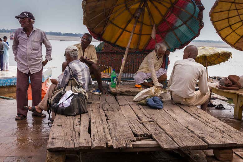 On the banks of the Ganges