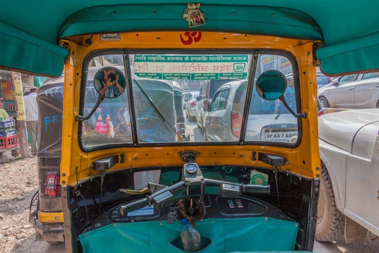 Interior de un tuk tuk