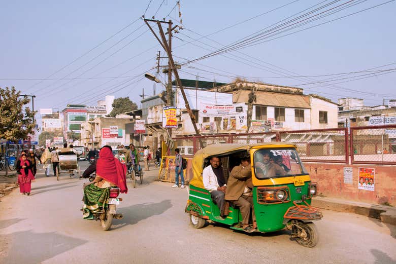 Tuk tuk en Varanasi